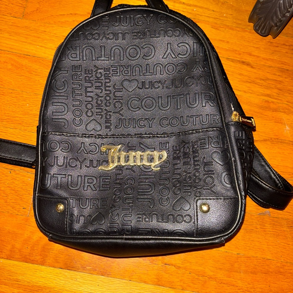Juicy Couture Embossed Black Backpack